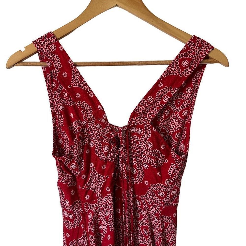 Red Patterned Mini Dress - Picture 9 of 15